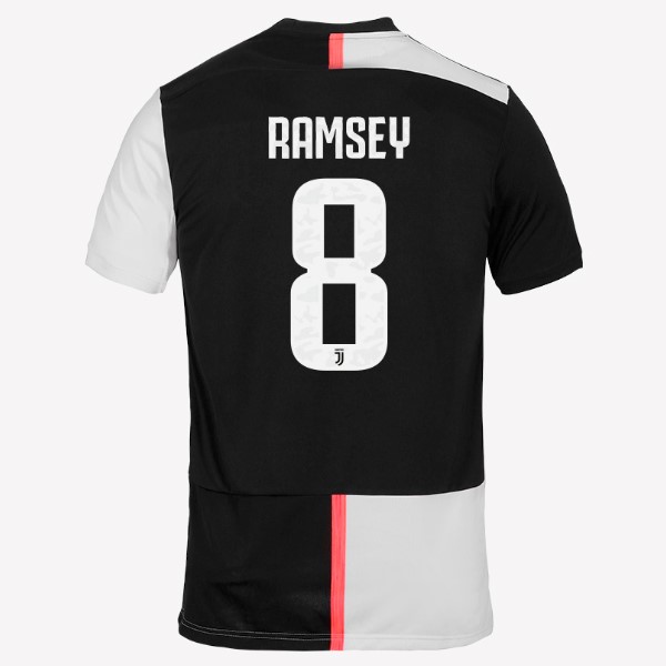 Camiseta Juventus NO.8 Ramsey Primera equipación 2019-2020 Blanco Negro